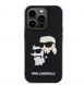 Karl Lagerfeld 3D-gummi Karl och Choupette-fodral till iPhone 13 Pro Svart