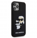 Karl Lagerfeld 3D Gummi Karl och Choupette Fodral för iPhone 12/12 Pro Svart