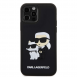 Karl Lagerfeld 3D Gummi Karl och Choupette Fodral för iPhone 12/12 Pro Svart