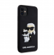 Karl Lagerfeld 3D-gummi Karl och Choupette-fodral till iPhone 11 Svart