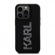 Karl Lagerfeld 3D Gummi Glitter Logo Karl Fodral till iPhone 15 Pro Max Svart