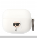 Karl Lagerfeld 3D-logotyp NFT Karl Head Silikonfodral för AirPods Pro White
