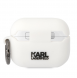 Karl Lagerfeld 3D-logotyp NFT Karl Head Silikonfodral för AirPods Pro White