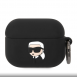 Karl Lagerfeld 3D-logotyp NFT Karl Head Silikonfodral för AirPods Pro Black