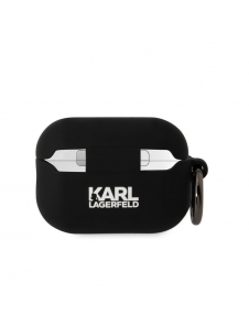 Karl Lagerfeld 3D-logotyp NFT Karl och Choupette silikonfodral för AirPods Pro 2 Black