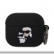 Karl Lagerfeld 3D-logotyp NFT Karl och Choupette Silikonfodral för AirPods 3 Svart