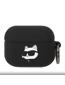Karl Lagerfeld 3D Logo NFT Choupette Head Silikonfodral för AirPods Pro Black
