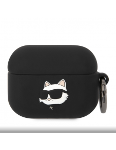 Karl Lagerfeld 3D Logo NFT Choupette Head Silikonfodral för AirPods Pro Black