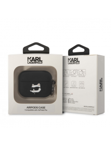 Karl Lagerfeld 3D Logo NFT Choupette Head Silikonfodral för AirPods Pro Black