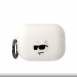 Karl Lagerfeld 3D Logo NFT Choupette Head Silikonfodral för AirPods Pro 2 White