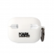 Karl Lagerfeld 3D Logo NFT Choupette Head Silikonfodral för AirPods Pro 2 White