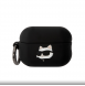 Karl Lagerfeld 3D Logo NFT Choupette Head Silikonfodral för AirPods Pro 2 Svart