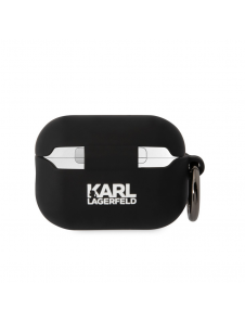 Karl Lagerfeld 3D Logo NFT Choupette Head Silikonfodral för AirPods Pro 2 Svart