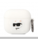 Karl Lagerfeld 3D Logo NFT Choupette Head Silikonfodral för AirPods 3 White