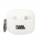 Karl Lagerfeld 3D Logo NFT Choupette Head Silikonfodral för AirPods 3 White