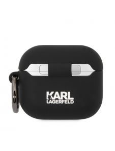 Karl Lagerfeld 3D Logo NFT Choupette Head Silikonfodral för AirPods 3 Svart