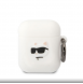 Karl Lagerfeld 3D-logotyp NFT Choupette Head silikonfodral för AirPods 1/2 vit