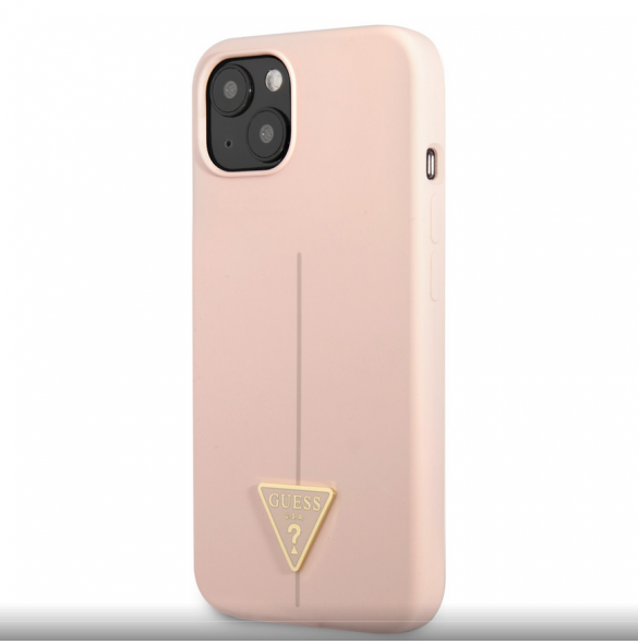 Guess Silicone Line Triangle Fodral till iPhone 13 Rosa