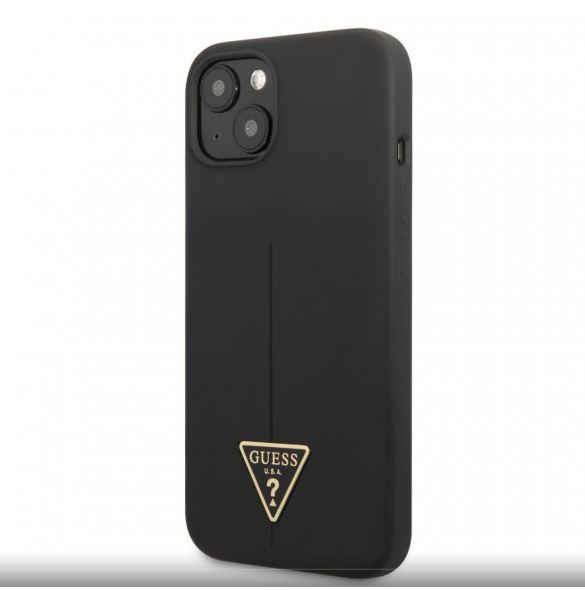Guess Silicone Line Triangle Fodral till iPhone 13 Svart