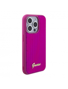 Guess Sequin Script Logofodral för iPhone 15 Pro Max Magenta
