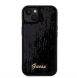 Guess Sequin Script Logofodral för iPhone 15 Plus Svart