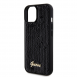 Guess Sequin Script Logofodral för iPhone 15 Plus Svart
