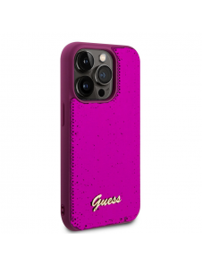Guess Sequin Script Logofodral för iPhone 14 Pro Max Magenta