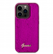 Guess Sequin Script Logofodral för iPhone 14 Pro Max Magenta