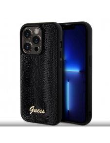 Guess Sequin Script Logo Fodral till iPhone 14 Pro Max Svart
