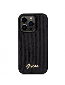 Guess Sequin Script Logo Fodral till iPhone 14 Pro Max Svart