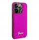 Guess Sequin Script Logofodral för iPhone 14 Pro Magenta