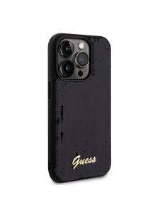 Guess Sequin Script Logofodral för iPhone 14 Pro Svart