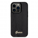 Guess Sequin Script Logofodral för iPhone 14 Pro Svart
