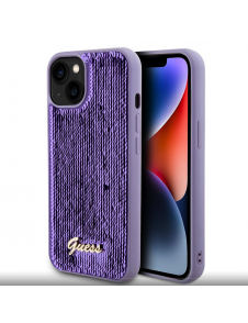 Guess Sequin Script Logofodral för iPhone 13 Lila