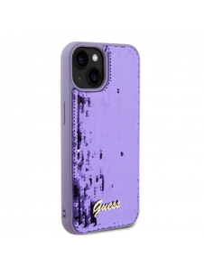 Guess Sequin Script Logofodral för iPhone 13 Lila