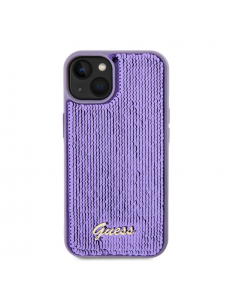 Guess Sequin Script Logofodral för iPhone 13 Lila