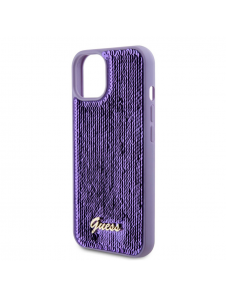 Guess Sequin Script Logofodral för iPhone 13 Lila