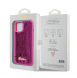 Guess Sequin Script Logofodral för iPhone 13 Magenta