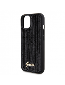 Guess Sequin Script Logofodral för iPhone 13 Svart