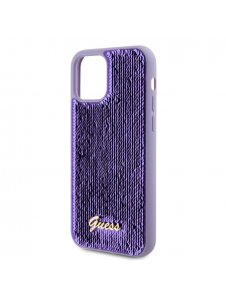 Guess Sequin Script Logofodral för iPhone 12/12 Pro Lila
