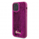 Guess Sequin Script Logofodral för iPhone 12/12 Pro Magenta