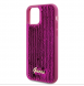 Guess Sequin Script Logofodral för iPhone 12/12 Pro Magenta