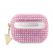 Guess Rhinestones Triangle metalllogofodral för AirPods Pro 2 Pink
