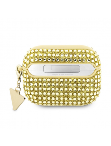 Guess Rhinestones Triangle metalllogofodral för AirPods Pro 2 Gold