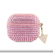 Guess Rhinestones Triangle metalllogofodral för AirPods 3 Pink