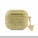 Guess Rhinestones Triangle metalllogofodral för AirPods 3 Gold