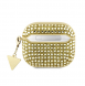 Guess Rhinestones Triangle metalllogofodral för AirPods 3 Gold
