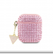 Guess Rhinestones Triangle Metal Logo Fodral för AirPods 1/2 Pink