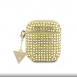 Guess Rhinestones Triangle metalllogofodral för AirPods 1/2 guld