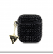 Guess Rhinestones Triangle metalllogofodral för AirPods 1/2 svart